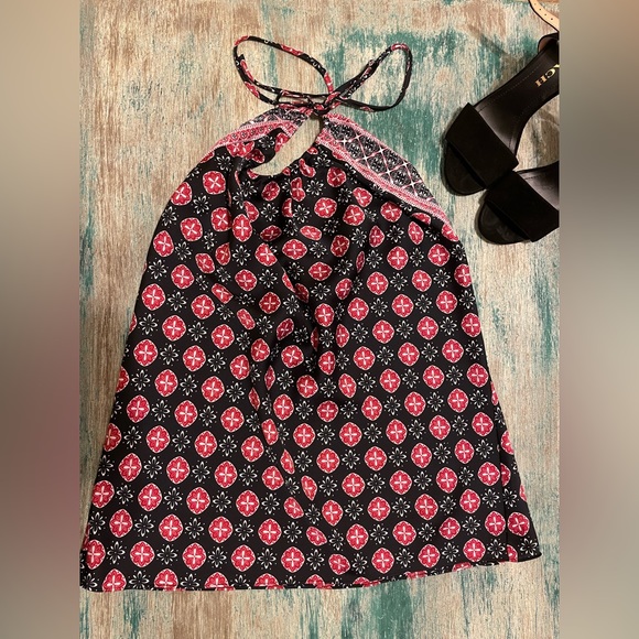 Ann Taylor Loft;; Small Black/Red Halter - Picture 2 of 9